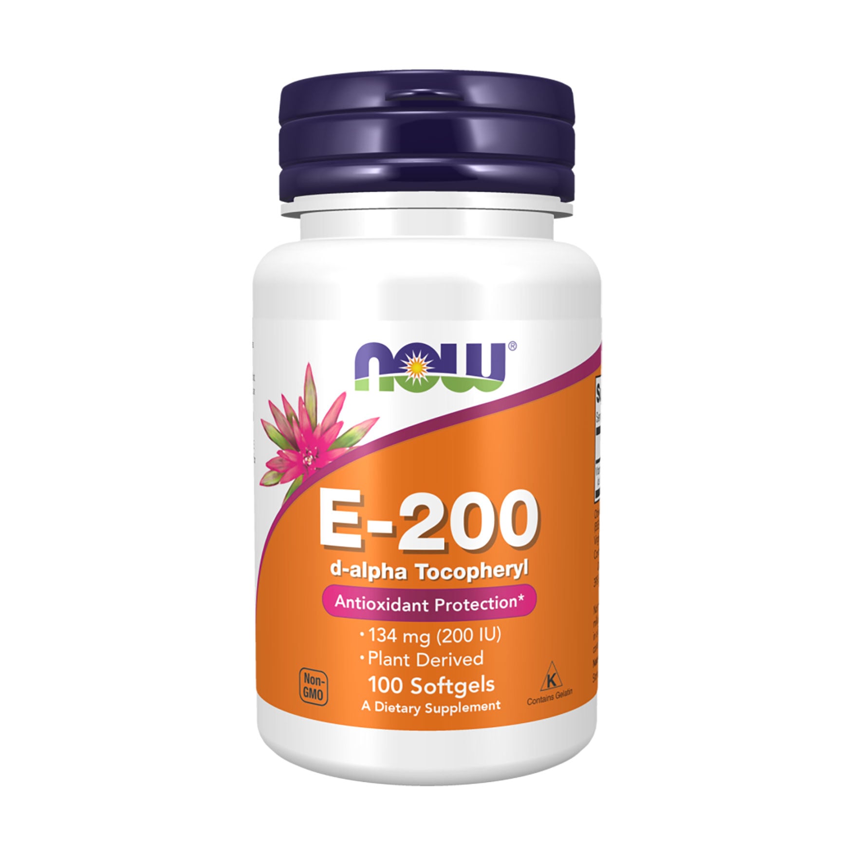 Вітамін E-200 NOW foods Natural E-200, 100 капсул